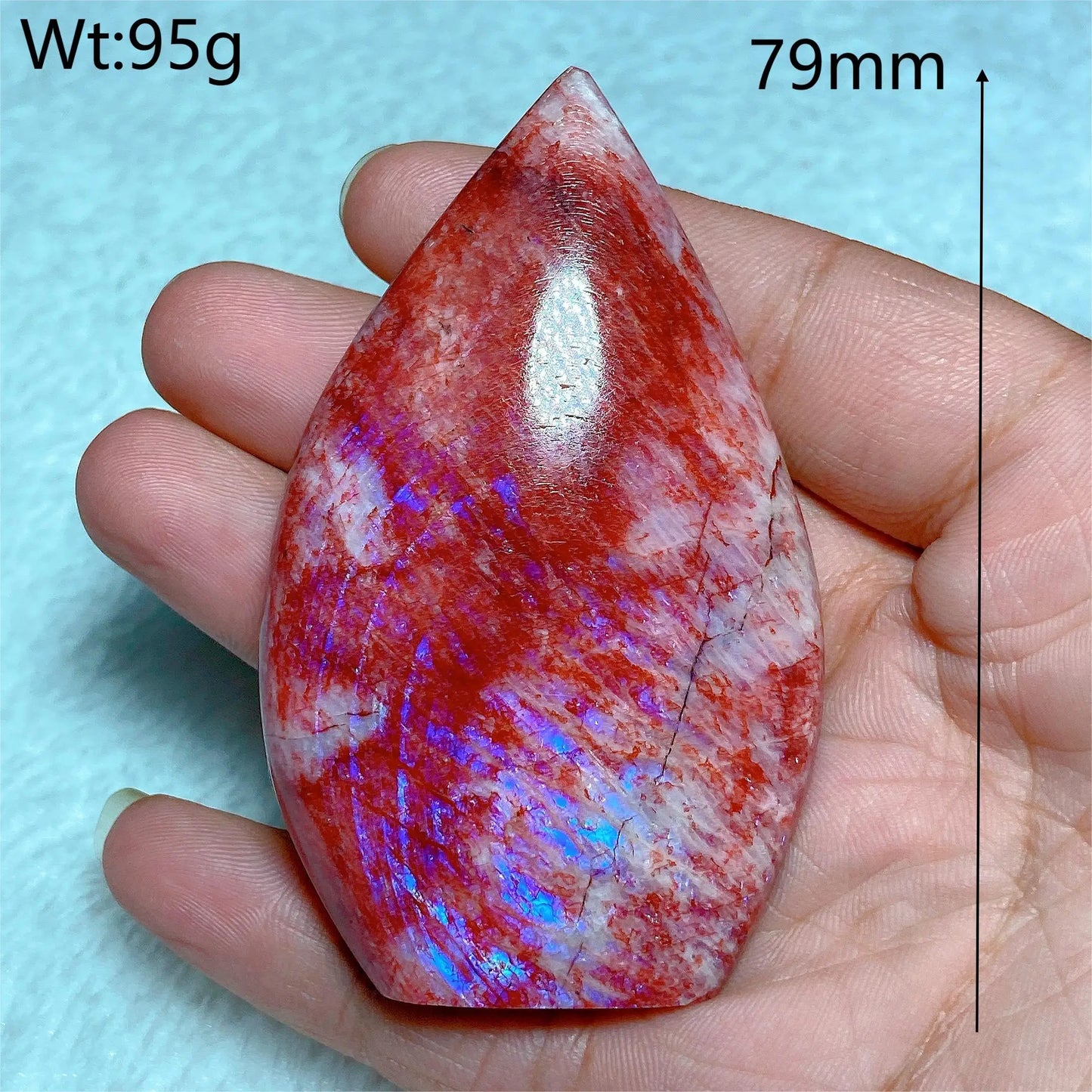 Natural Fire Moonstone Free Form Torch