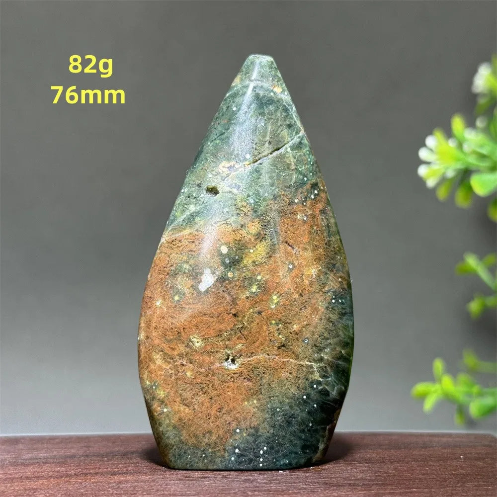 Natural Marine Jasper Free-Form Torch