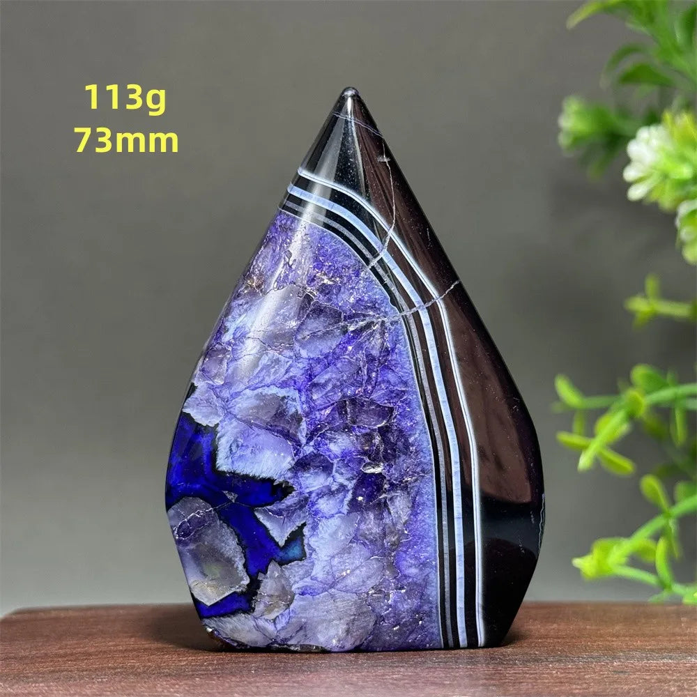 Natural Purple Agate Free-Form Torch