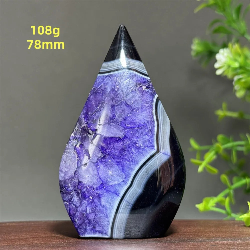 Natural Purple Agate Free-Form Torch