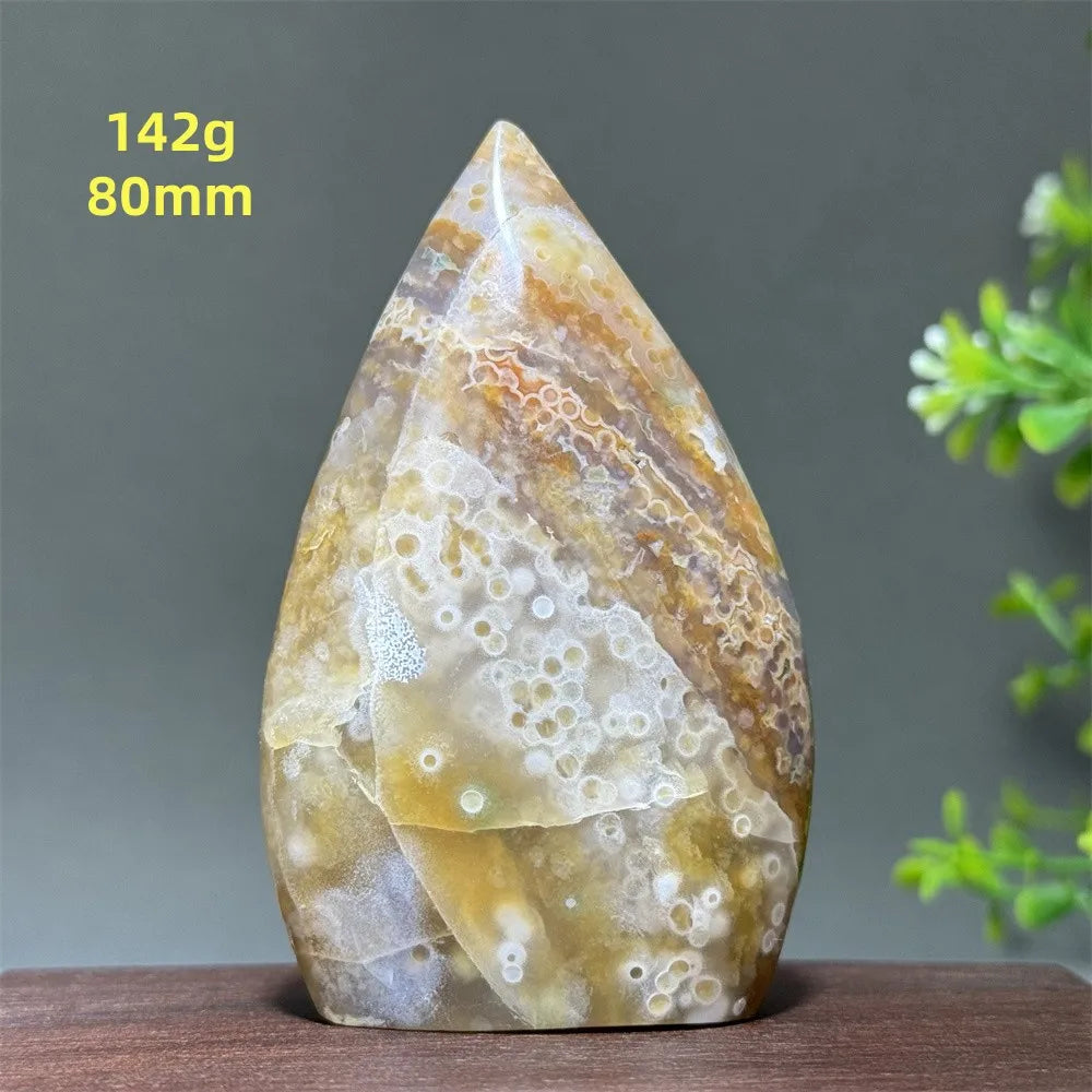Natural Marine Jasper Free-Form Torch