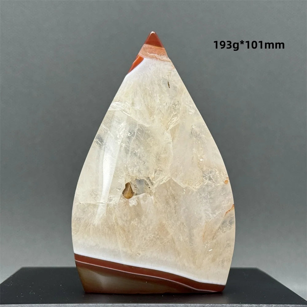 Natural Caramel Carnelian Agate Freeform Torch