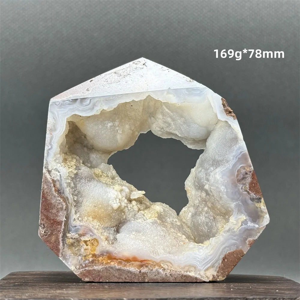 Natural Druzy Geode Fairy Window Tower
