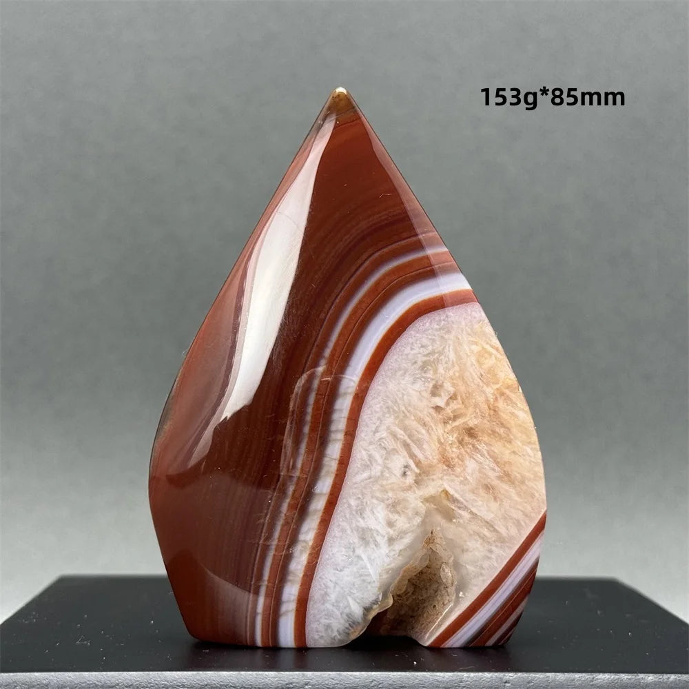 Natural Caramel Carnelian Agate Freeform Torch
