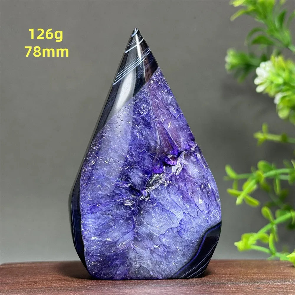 Natural Purple Agate Free-Form Torch