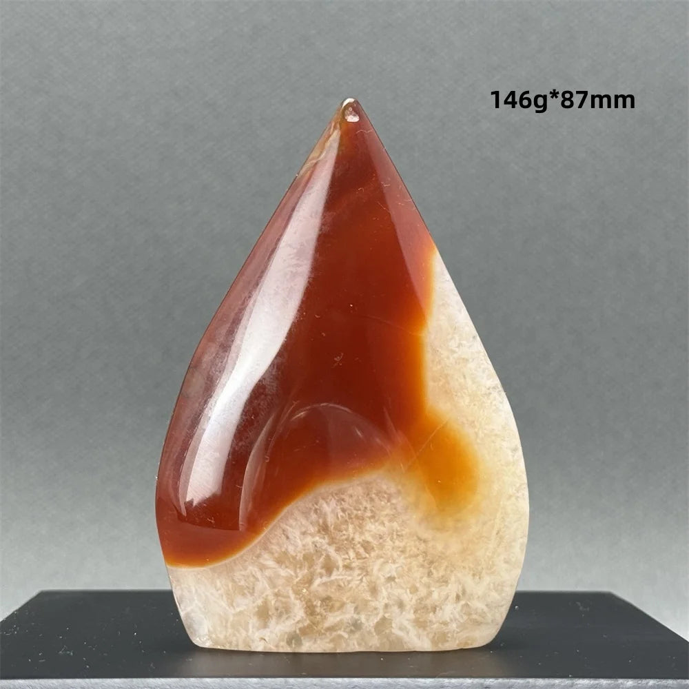 Natural Caramel Carnelian Agate Freeform Torch