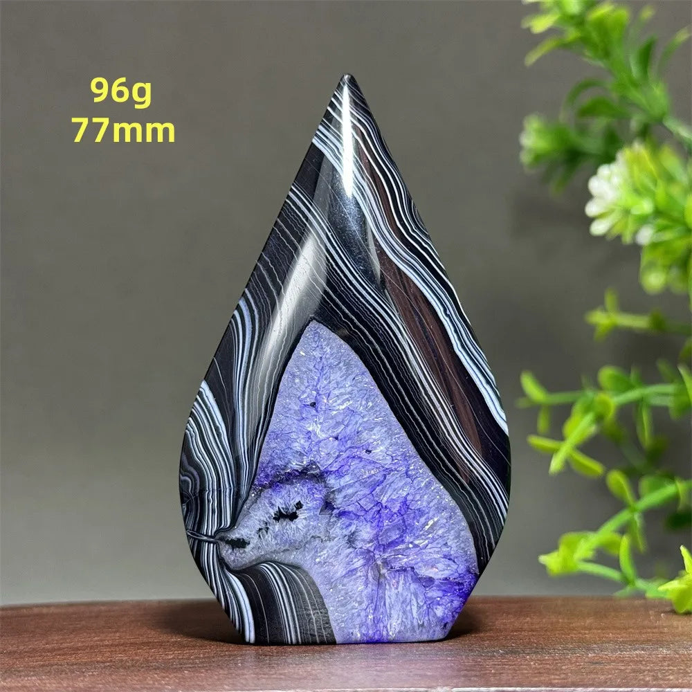 Natural Purple Agate Free-Form Torch