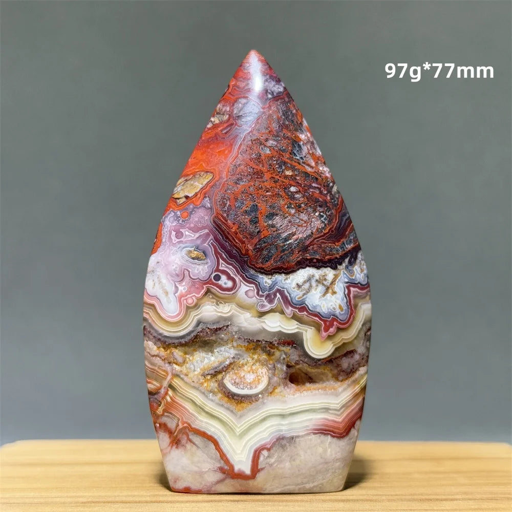 Natural Mexican Crazy Lace Agate Freeform Torch