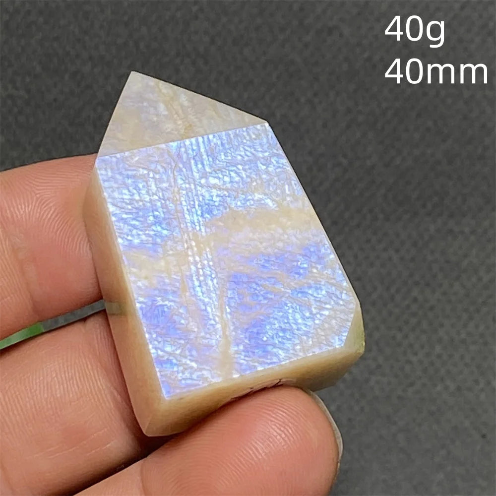 AAA Natural High Quality Blue Moonstone Tower