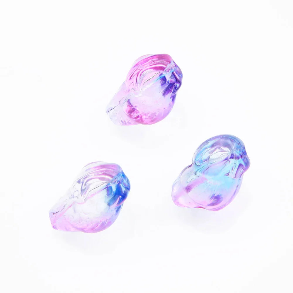 30pcs Glass Conch Shell Beads