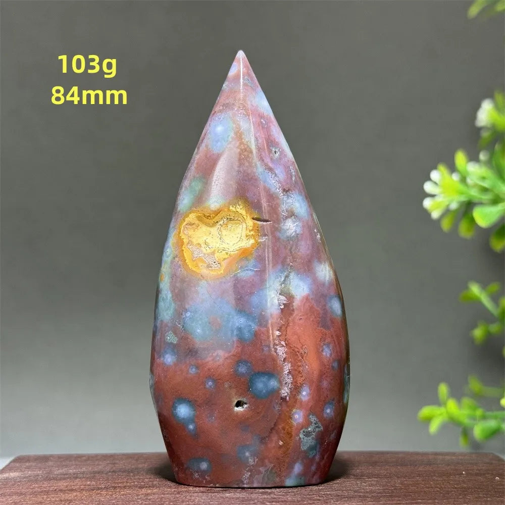 Natural Marine Jasper Free-Form Torch