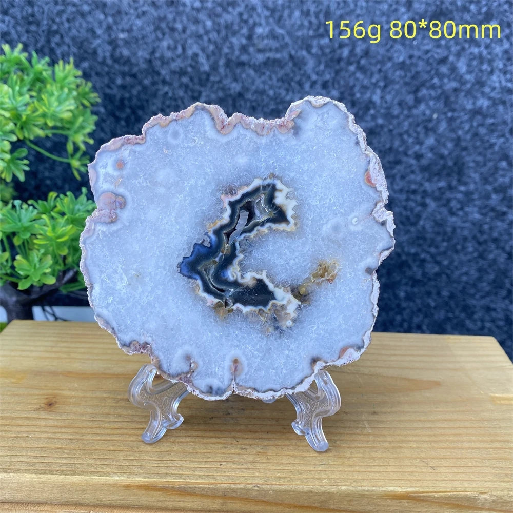 Natural Pink Amethyst Slab (With Stand)