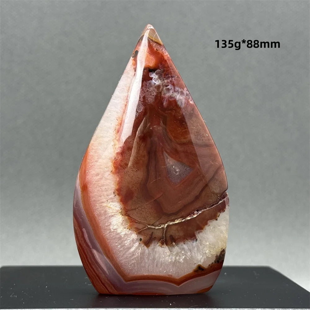 Natural Caramel Carnelian Agate Freeform Torch