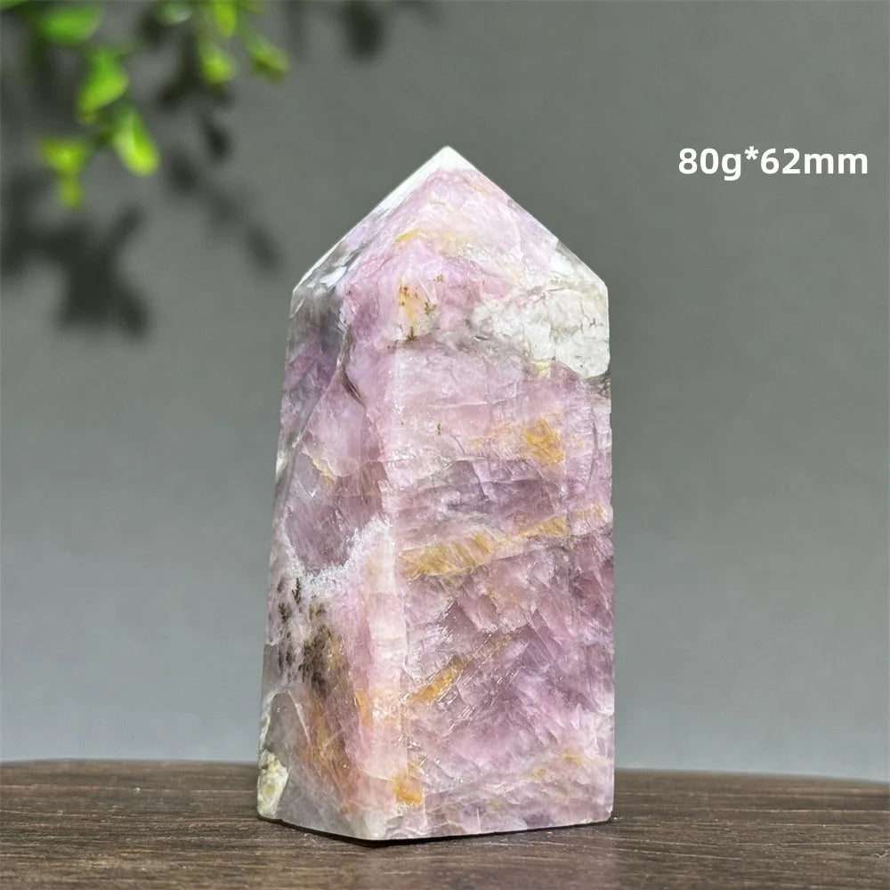Natural Plum Blossom Tourmaline Obelisk