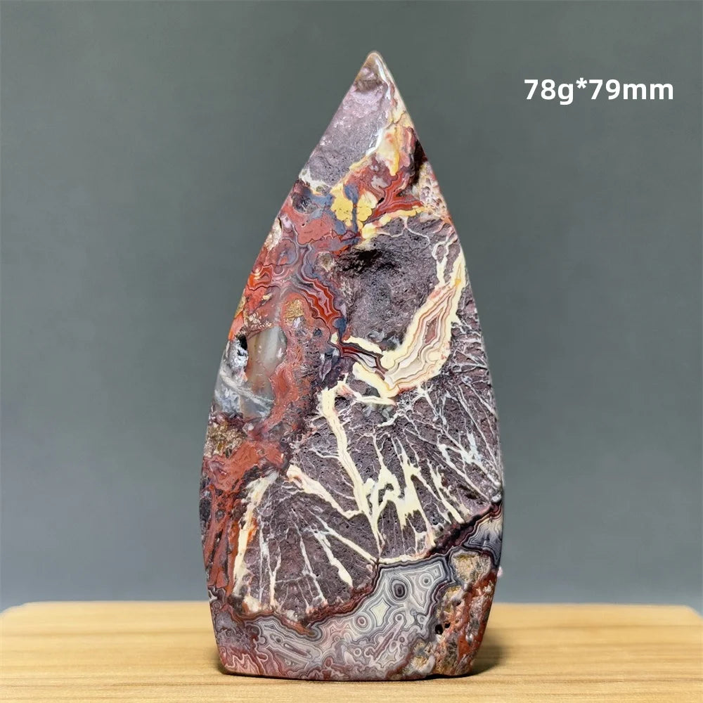 Natural Mexican Crazy Lace Agate Freeform Torch