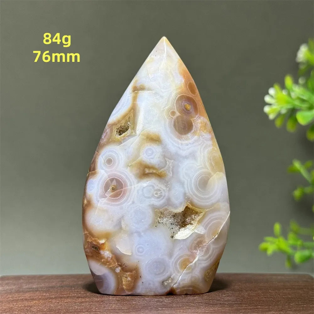 Natural Marine Jasper Free-Form Torch