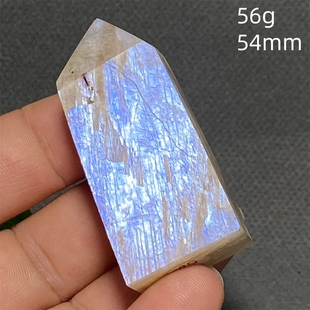 AAA Natural High Quality Blue Moonstone Tower