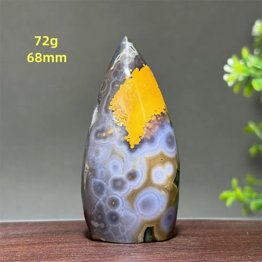 Natural Marine Jasper Free-Form Torch