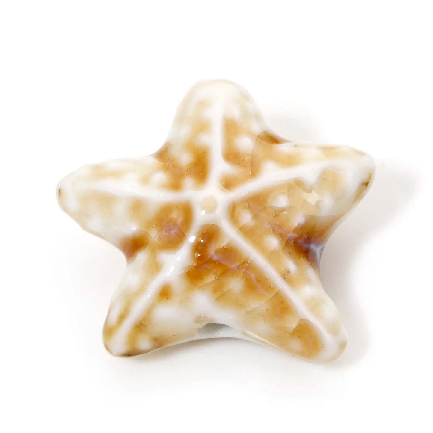 10 PCs Ceramic Starfish Beads (22mm x 19mm)