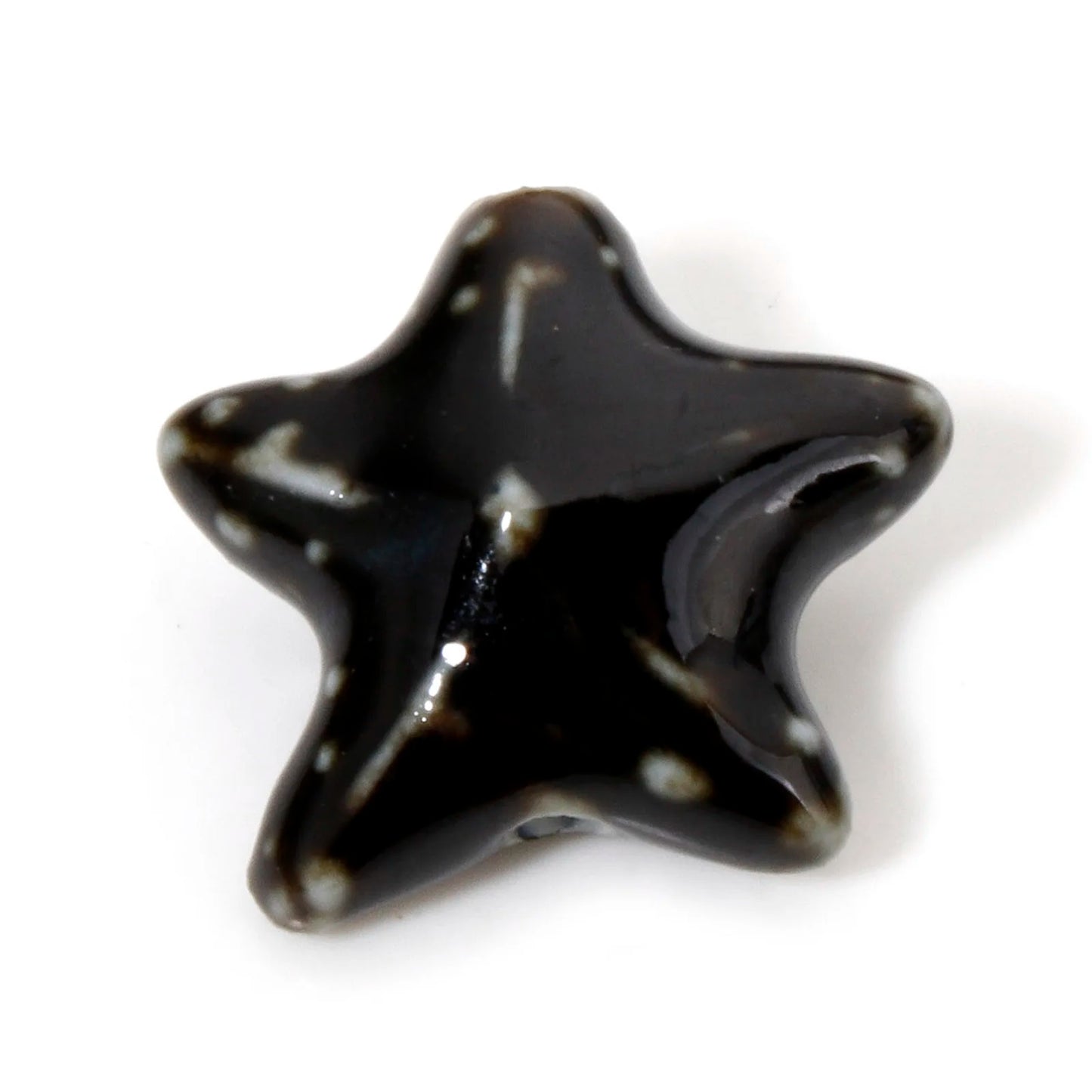 10 PCs Ceramic Starfish Beads (22mm x 19mm)