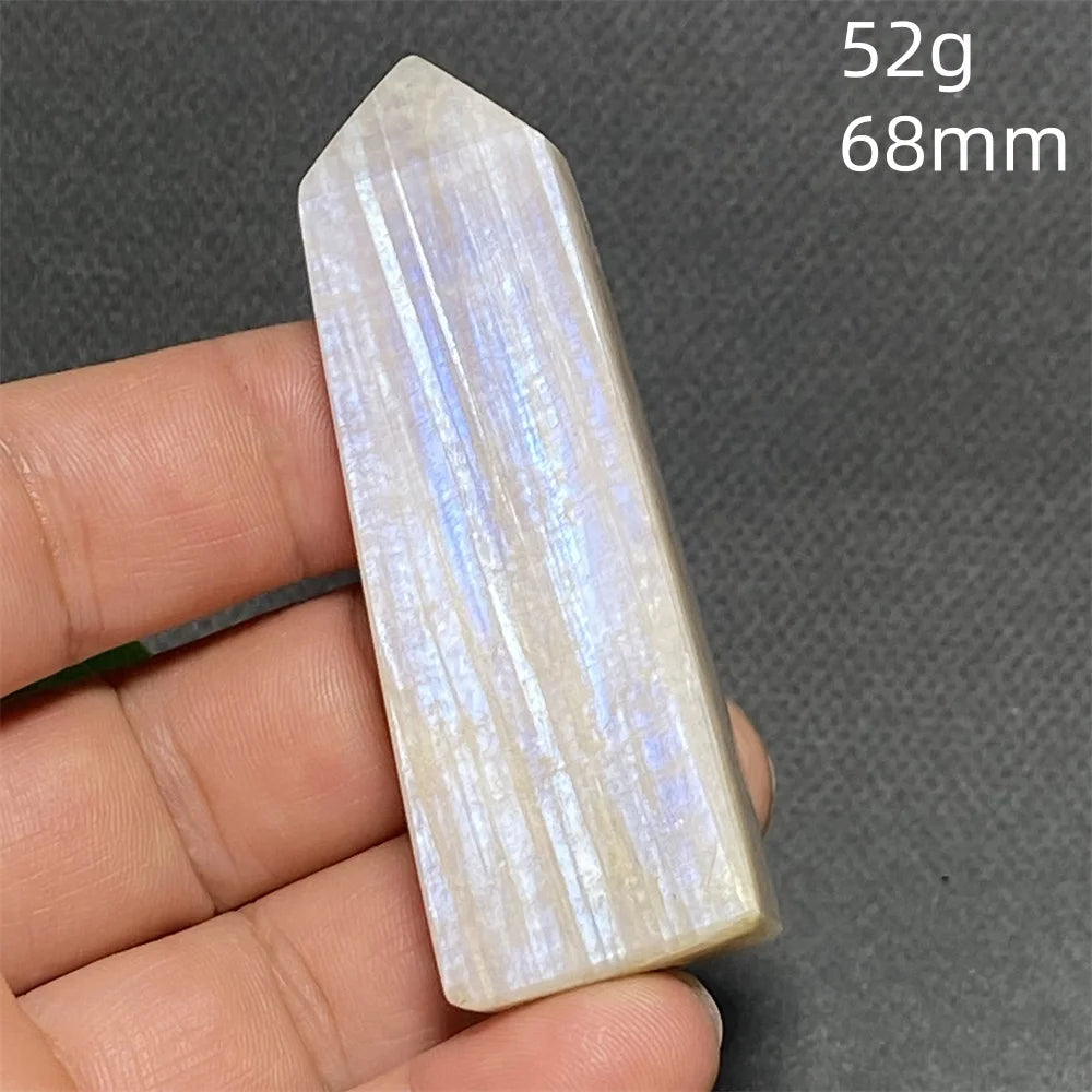 AAA Natural High Quality Blue Moonstone Tower