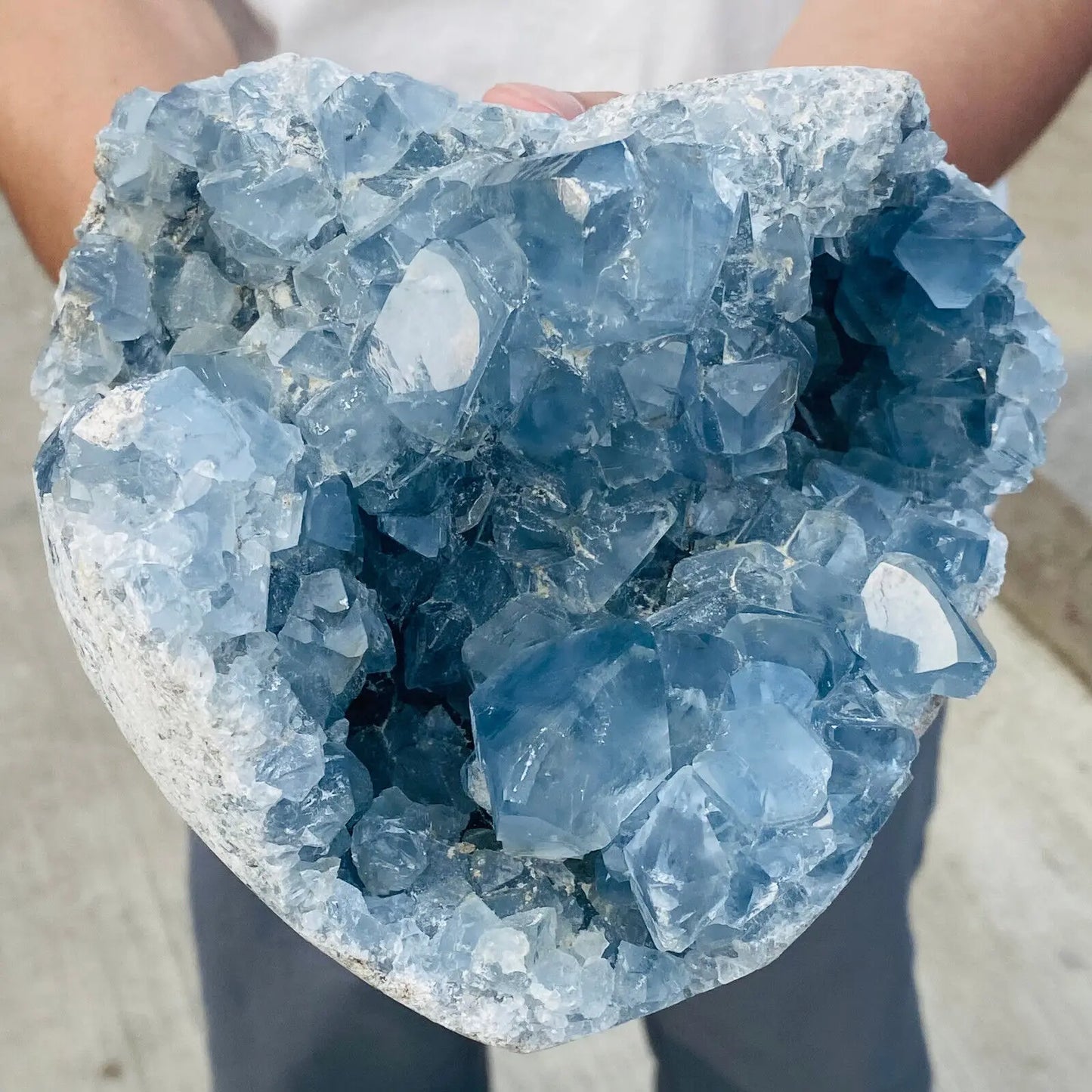 HUGE Natural Blue Celestite Geode (900 - 1600 grams)