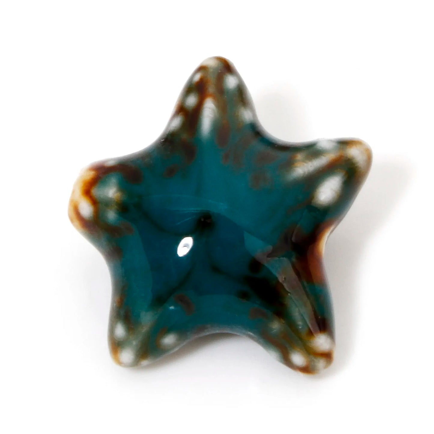 10 PCs Ceramic Starfish Beads (22mm x 19mm)
