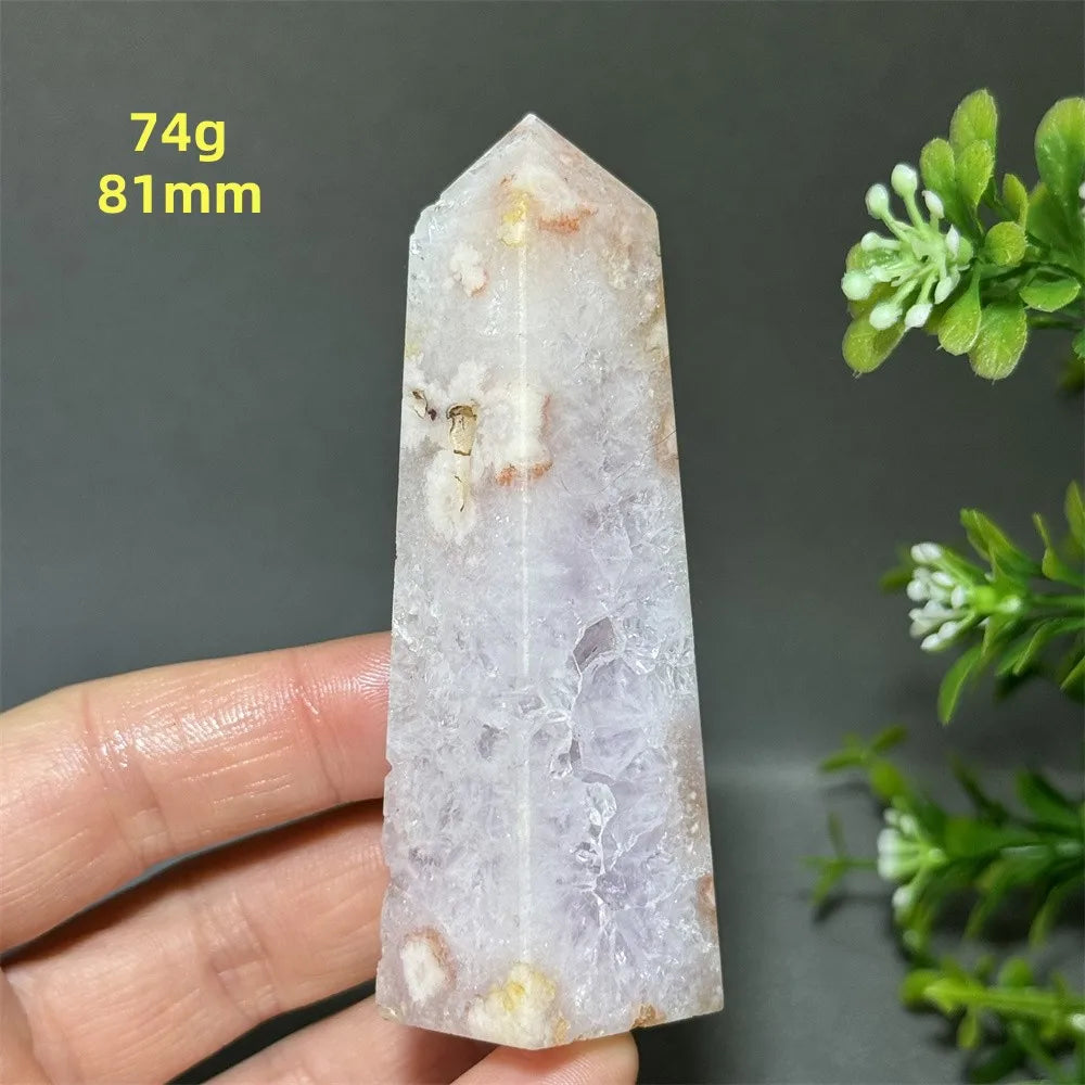 HQ Pink Amethyst Flower Agate Tower