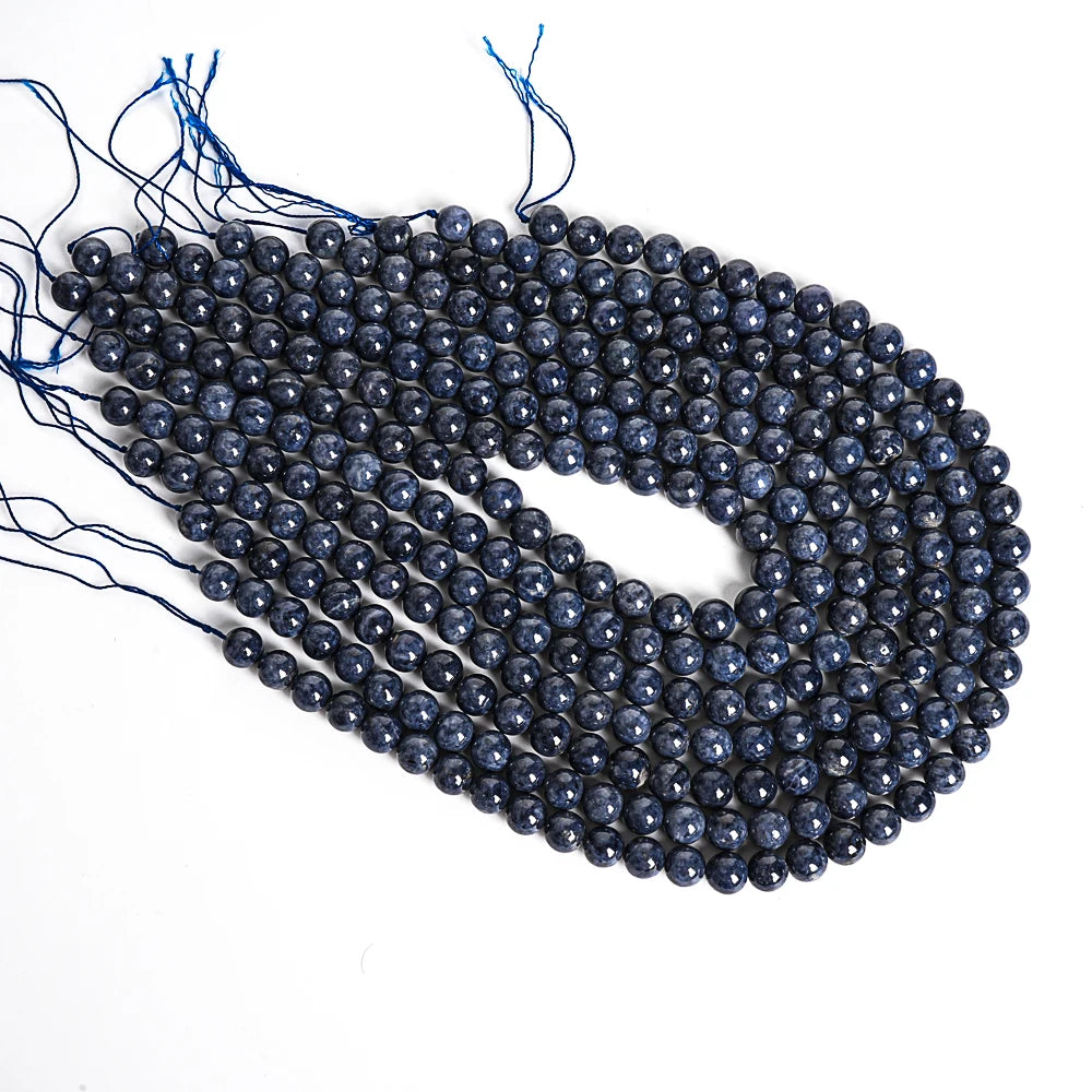 HQ AAA Blue Sapphire High Polish Bead Strand (5-6mm)
