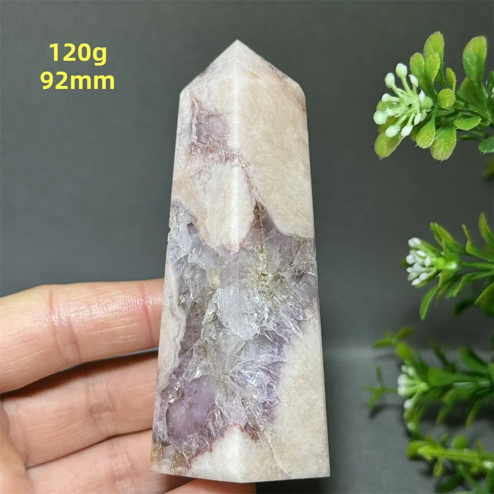 HQ Pink Amethyst Flower Agate Tower
