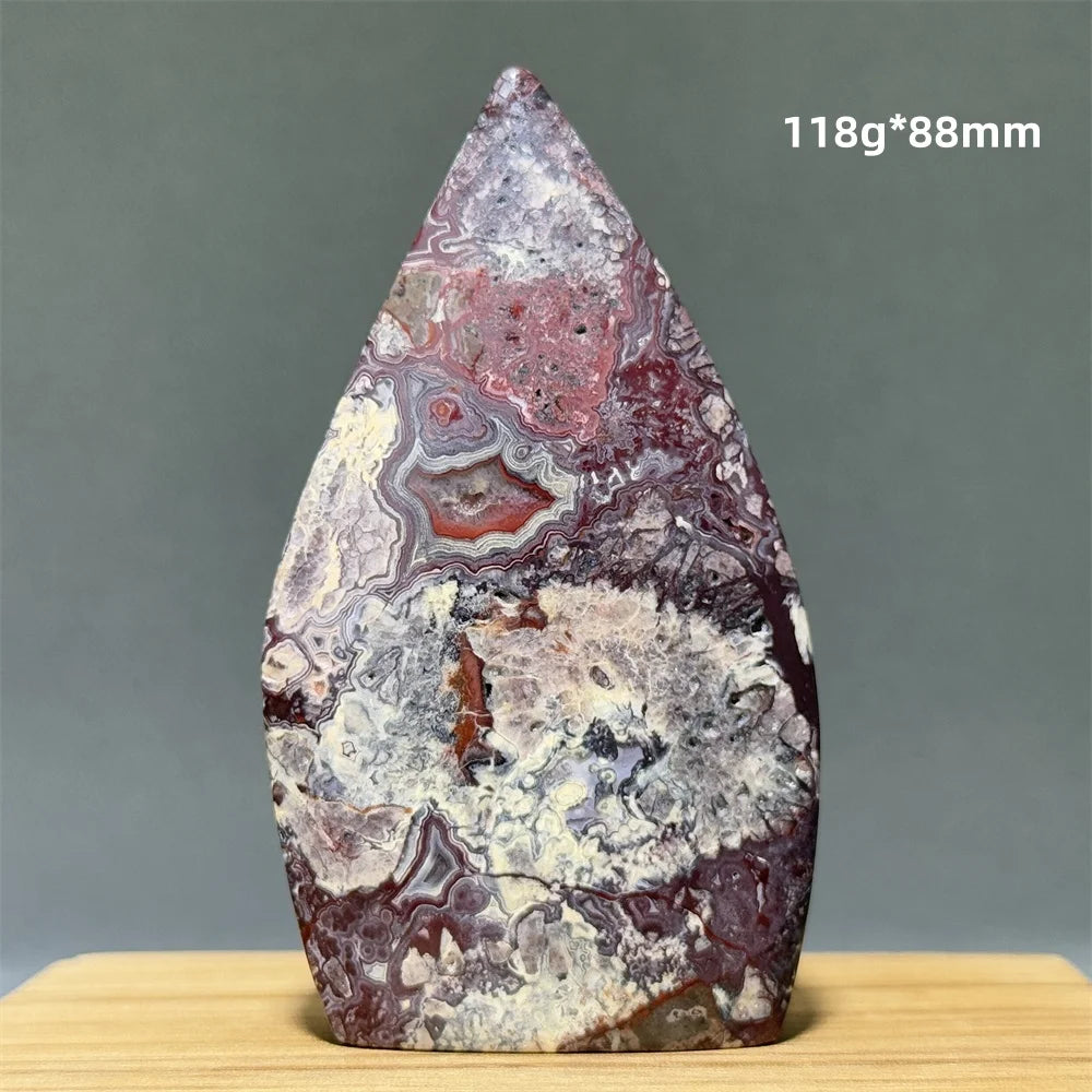 Natural Mexican Crazy Lace Agate Freeform Torch