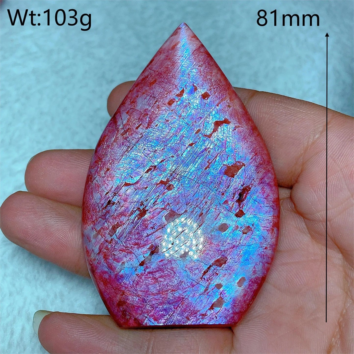 Natural Fire Moonstone Free Form Torch