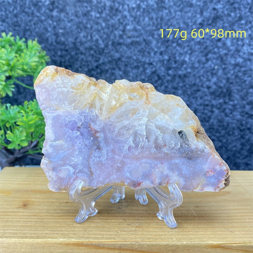 Natural Pink Amethyst Slab (With Stand)