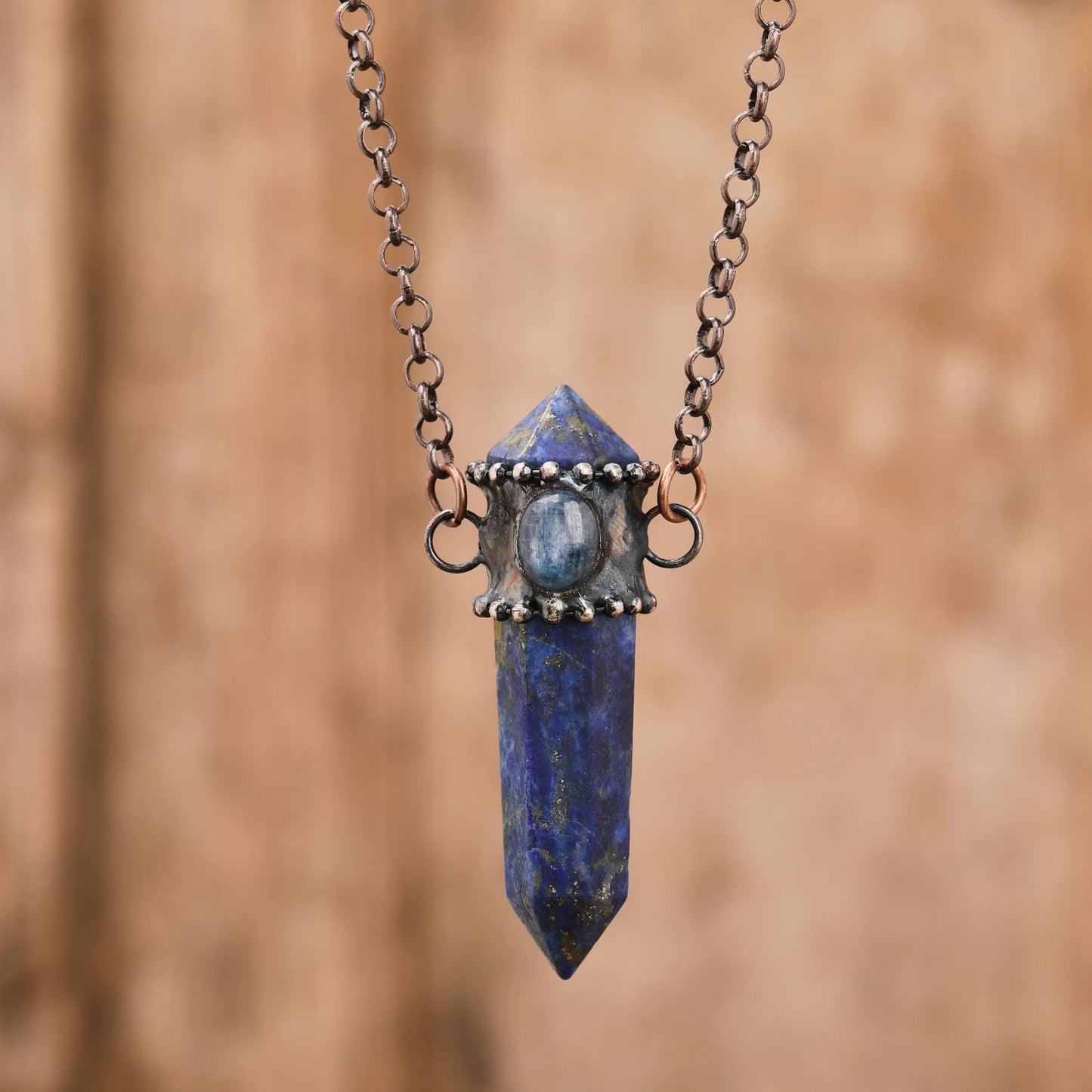 Bronze Gemstone Point Pendant