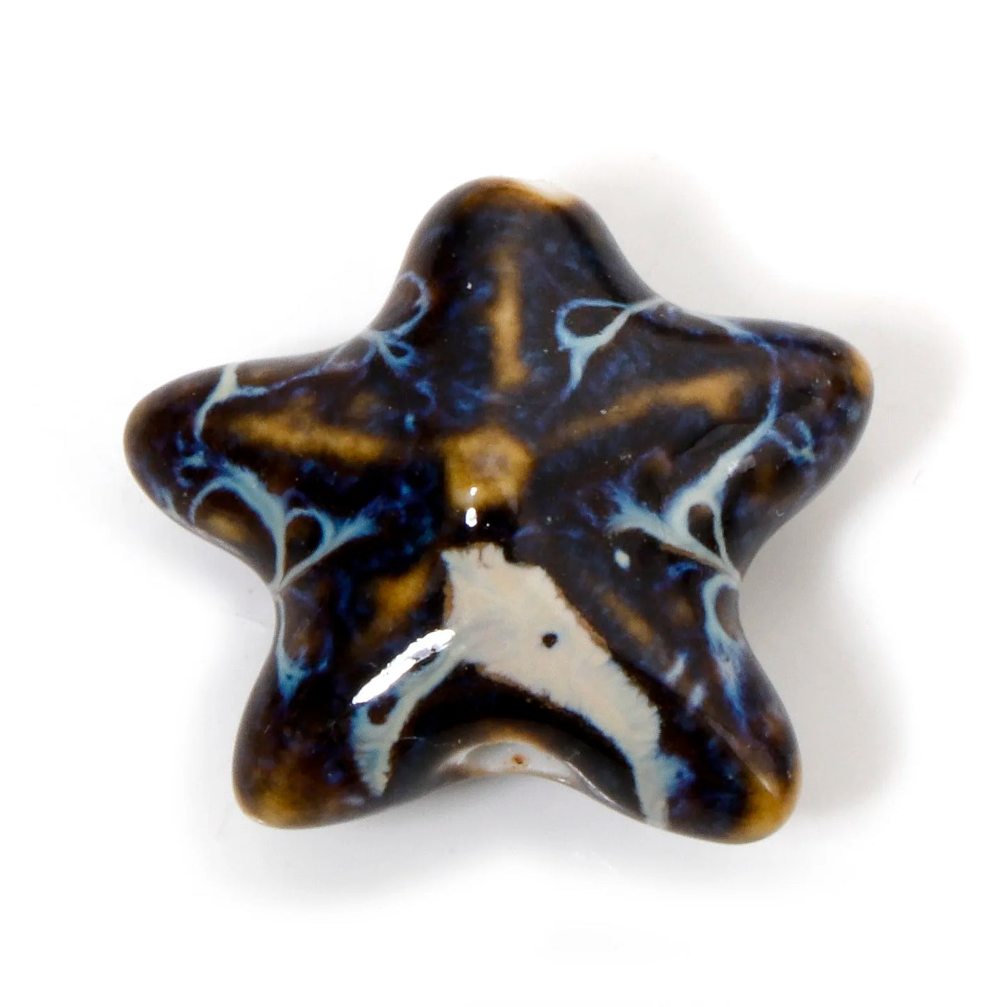 10 PCs Ceramic Starfish Beads (22mm x 19mm)