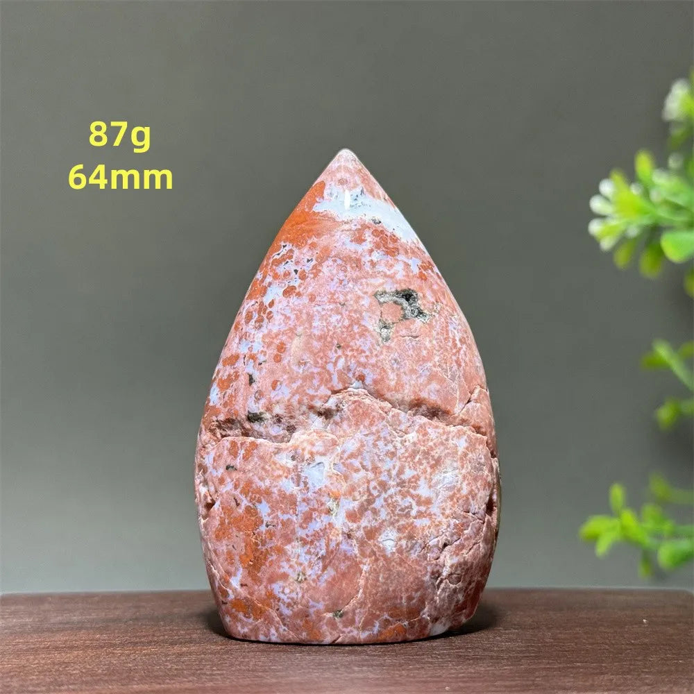 Natural Marine Jasper Free-Form Torch