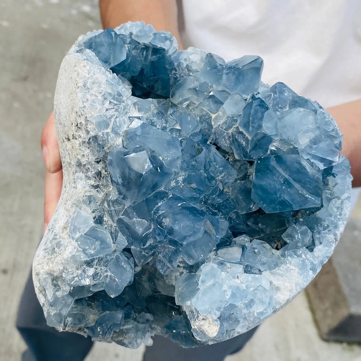 HUGE Natural Blue Celestite Geode (900 - 1600 grams)