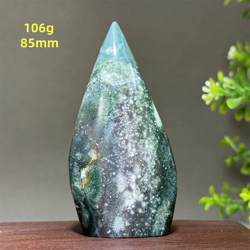 Natural Marine Jasper Free-Form Torch