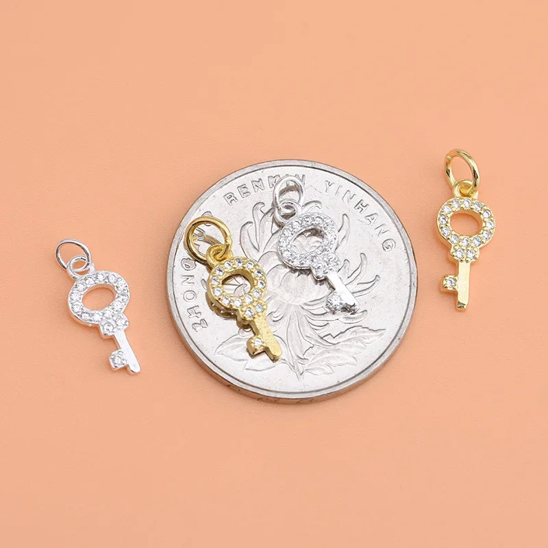 925 Sterling Silver Small Key Pendant