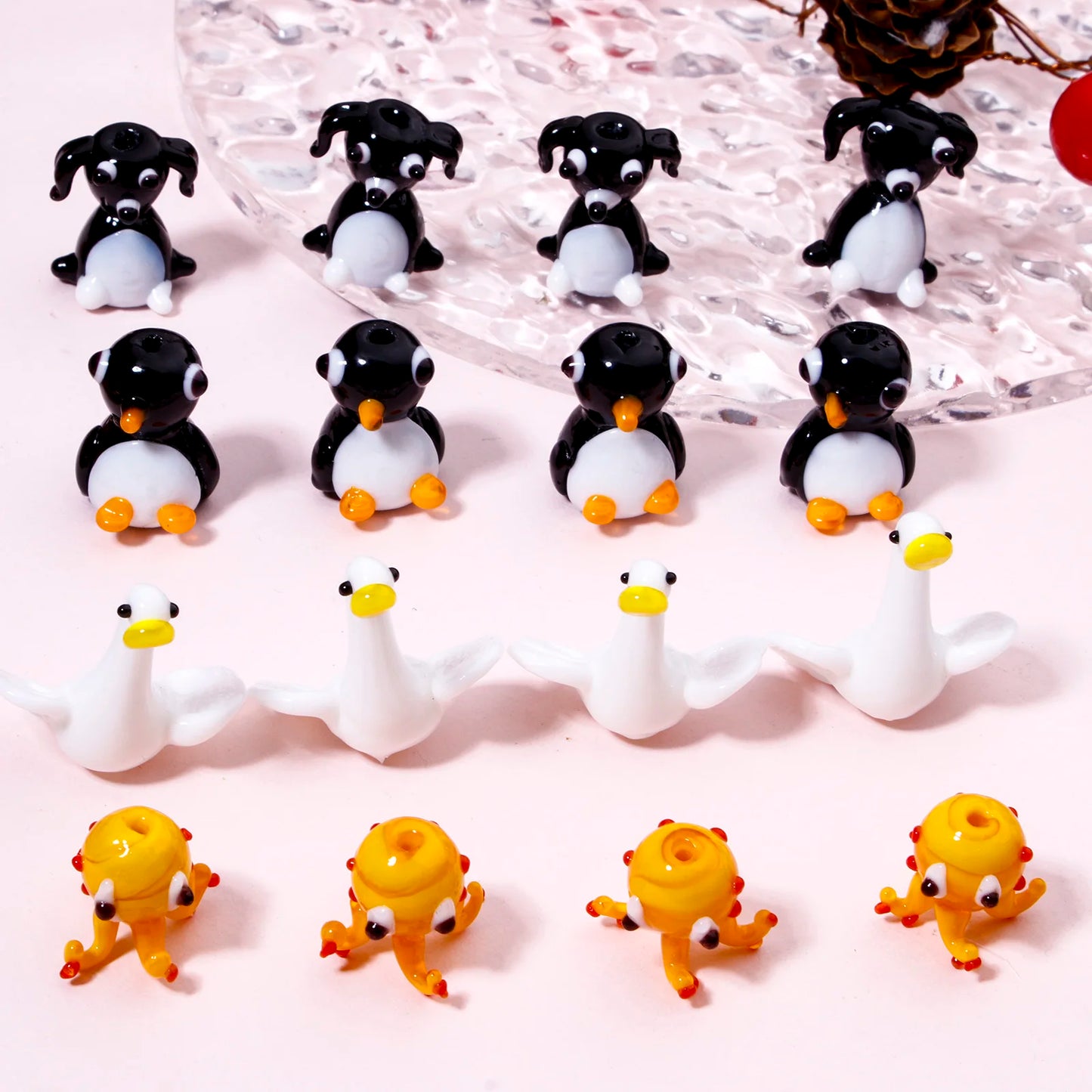 2 pcs Animal Handmade Lampwork Glass Beads