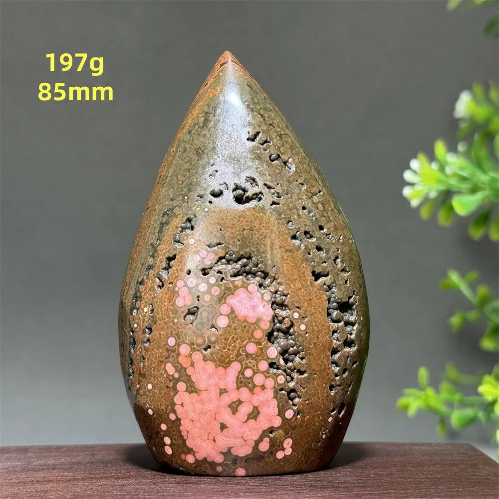 Natural Marine Jasper Free-Form Torch
