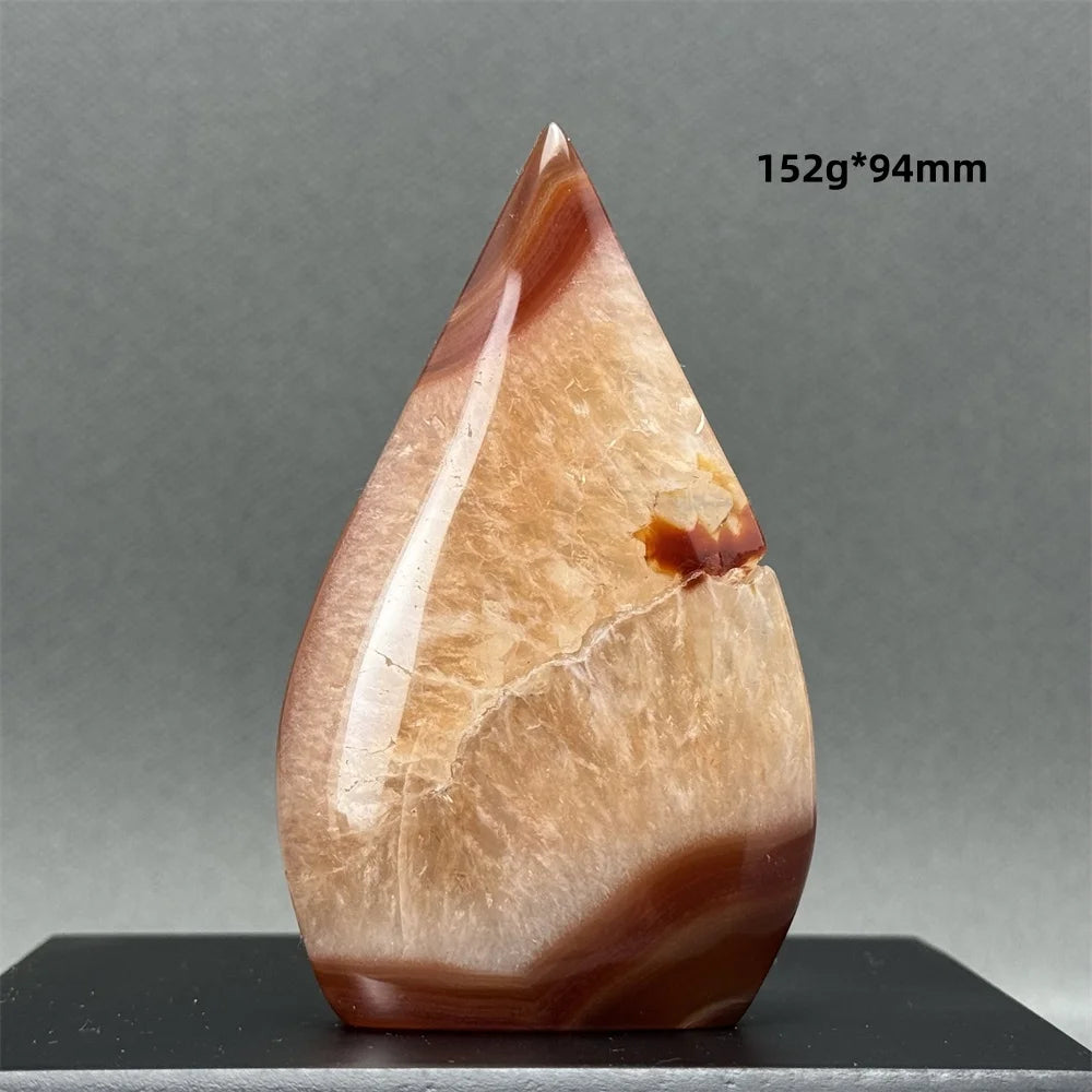 Natural Caramel Carnelian Agate Freeform Torch