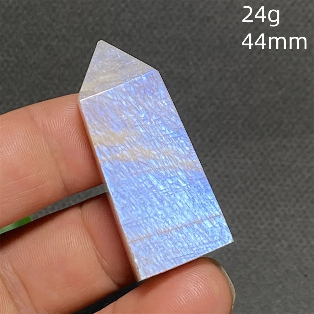 AAA Natural High Quality Blue Moonstone Tower