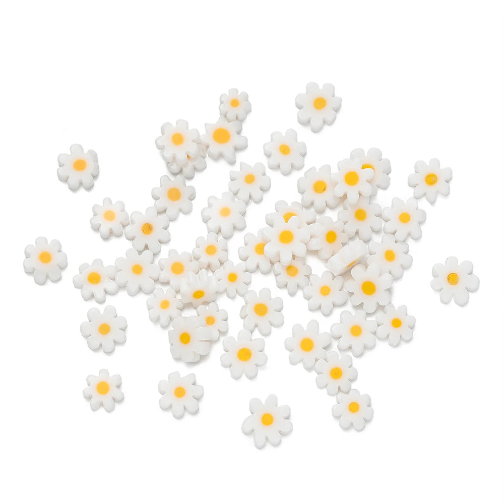4-9mm Glass Daisy Spacer Beads