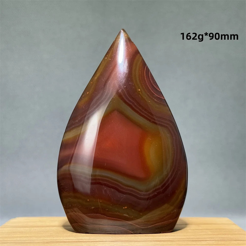 Natural Caramel Carnelian Agate Freeform Torch