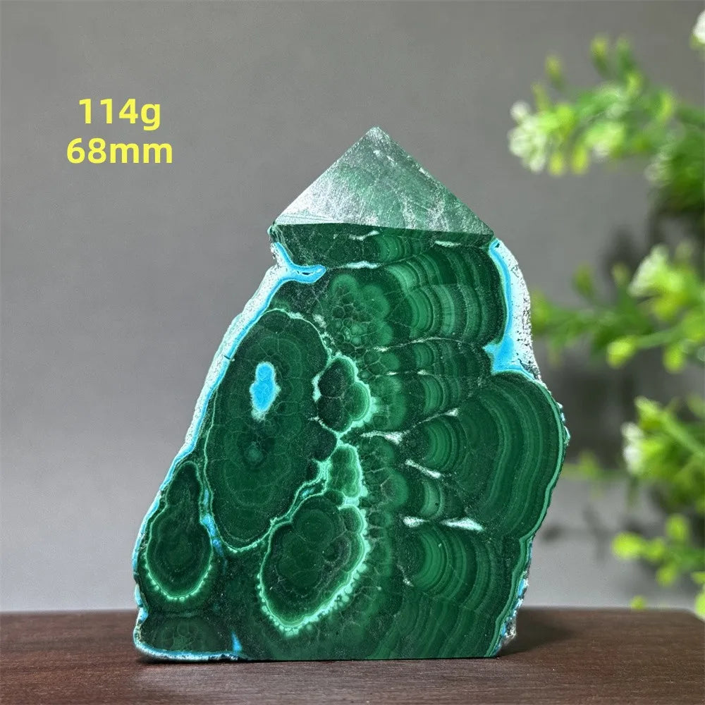 Tour de chrysocolle bleue naturelle, obélisque de forme libre, pierre brute, spécimen minéral, guérison Reiki, méditation, sorcellerie, décoration intérieure
