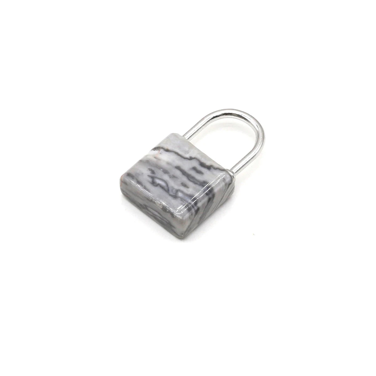 1pc Gemstone Lock Pendant