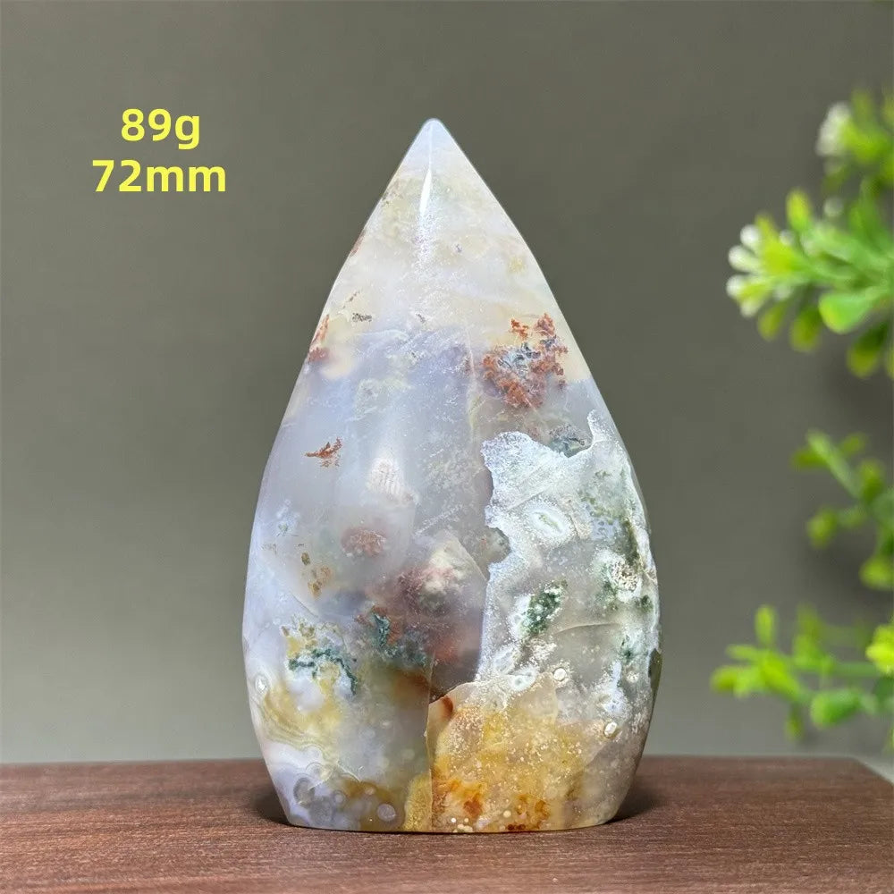 Natural Marine Jasper Free-Form Torch