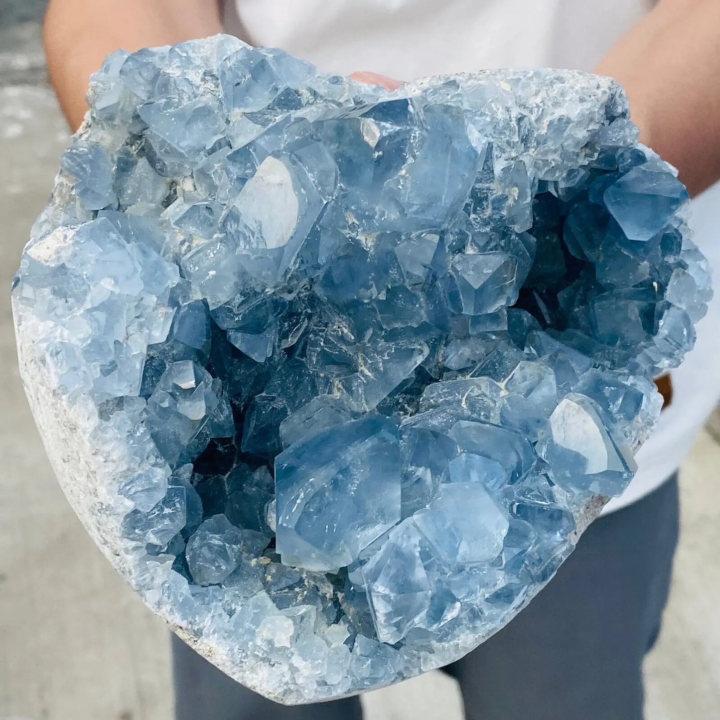 HUGE Natural Blue Celestite Geode (900 - 1600 grams)