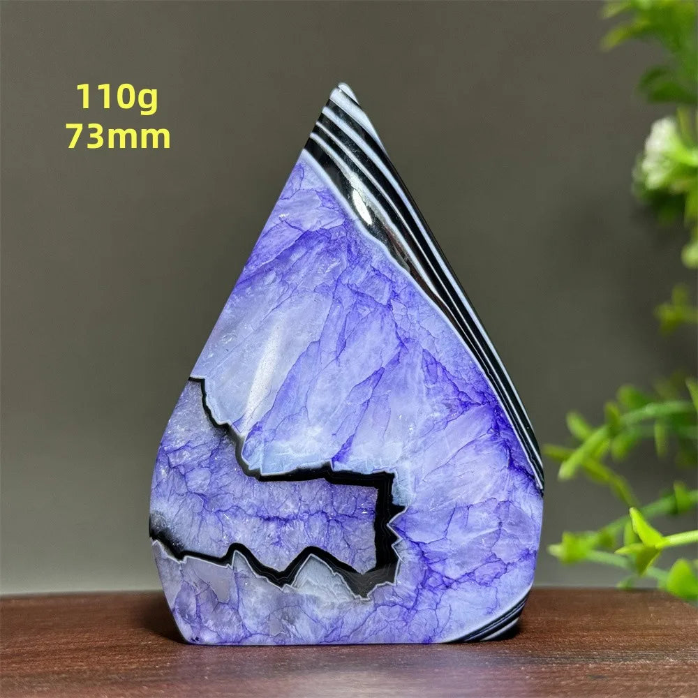 Natural Purple Agate Free-Form Torch